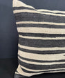 Turkish Hemp Pillow Cushion Natural Beige Black Cushion Cover 20x20 #30593