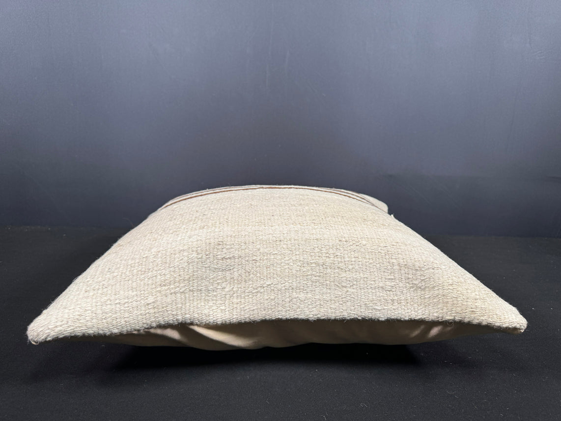 Turkish Hemp Pillow Cushion Natural Beige Brown Cushion Cover 20x20 #30681