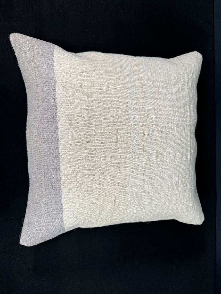 Turkish Hemp Pillow Cushion Natural Beige Light Gray Cushion Cover 20x20 #18183
