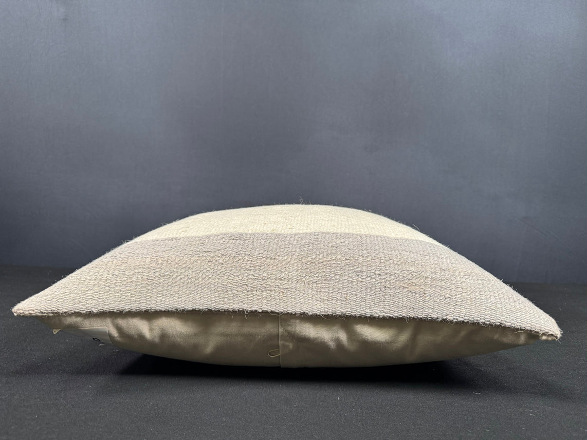 Turkish Hemp Pillow Cushion Natural Beige Light Gray Cushion Cover 20x20 #18183