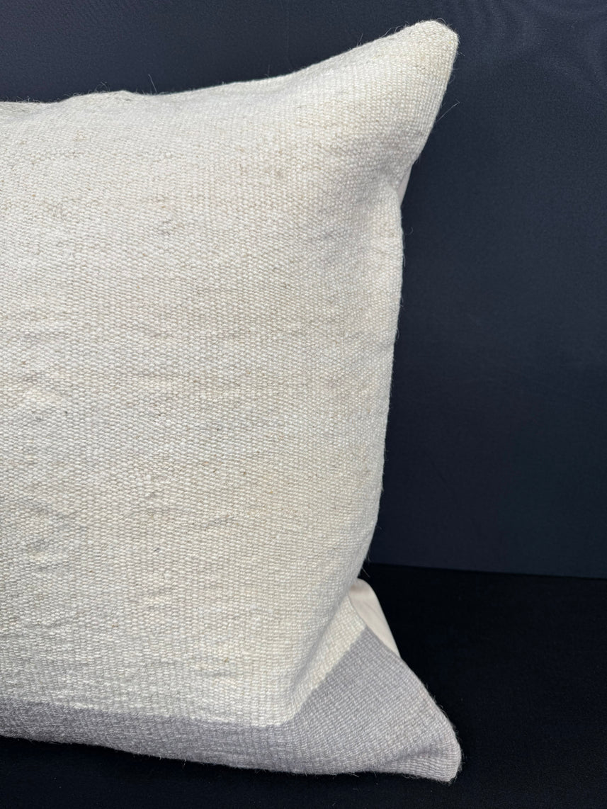 Turkish Hemp Pillow Cushion Natural Beige Light Gray Cushion Cover 20x20 #18183