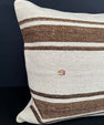 Turkish Hemp Pillow Cushion Natural Beige Brown Cushion Cover 20x20 #18167