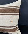 Turkish Hemp Pillow Cushion Natural Beige Brown Cushion Cover 20x20 #18167