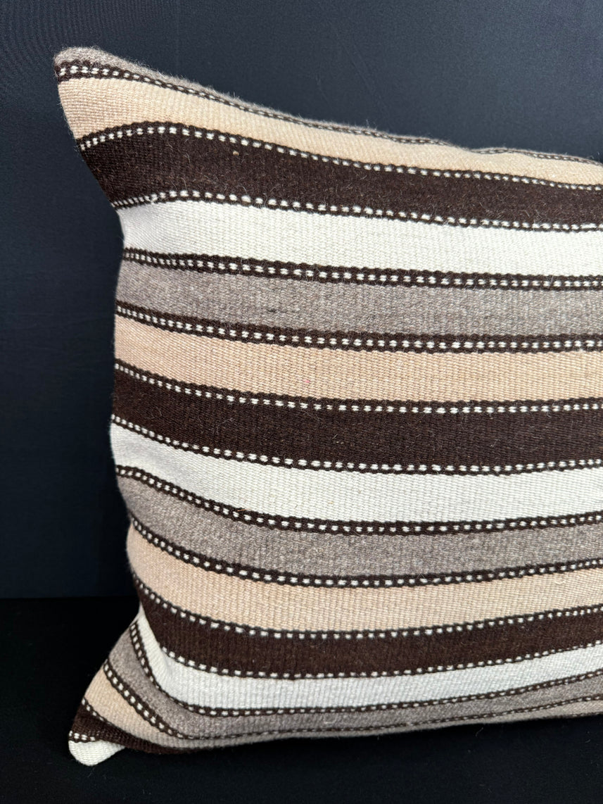 Turkish Hemp Pillow Cushion Natural Beige Brown Cushion Cover 20x20 #18187