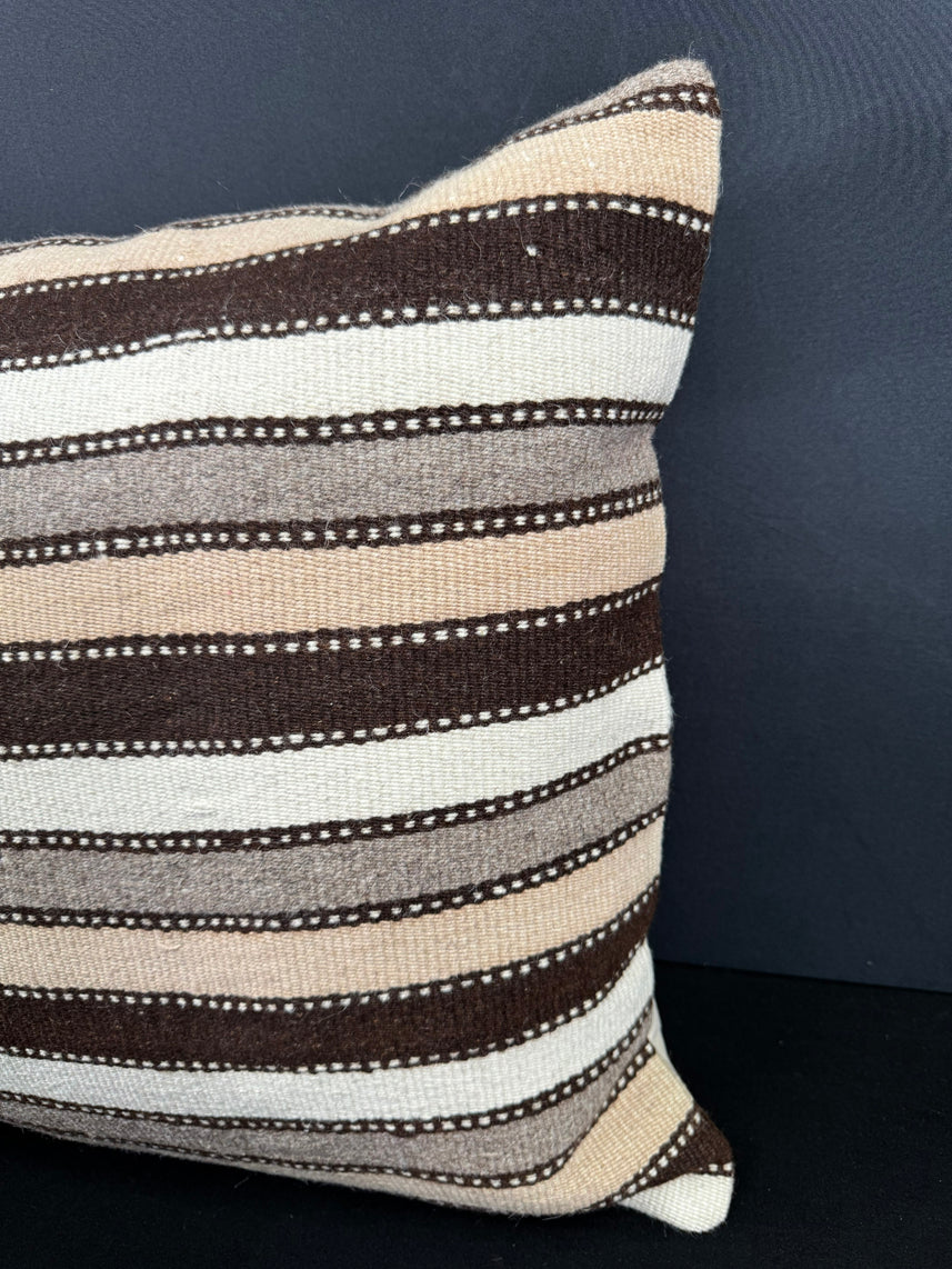 Turkish Hemp Pillow Cushion Natural Beige Brown Cushion Cover 20x20 #18187