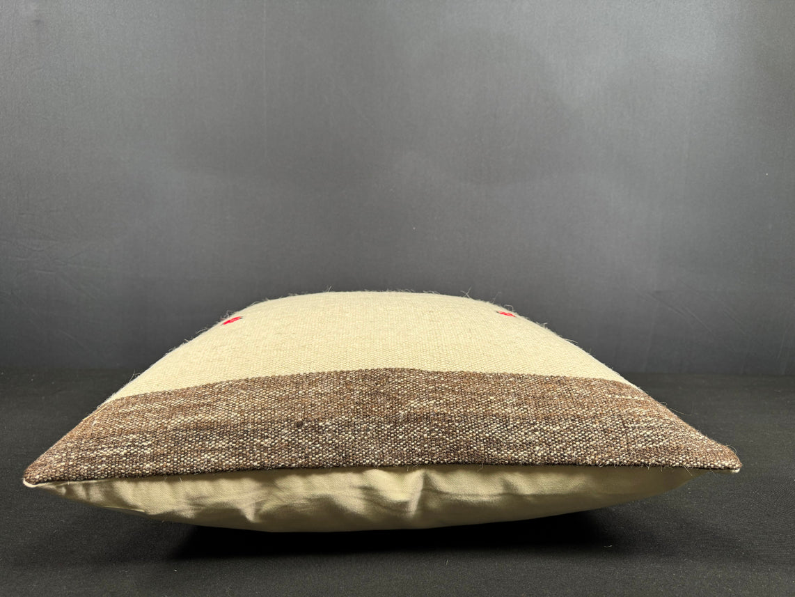 Turkish Hemp Pillow Cushion Natural Beige Brown Cushion Cover 20x20 #18170