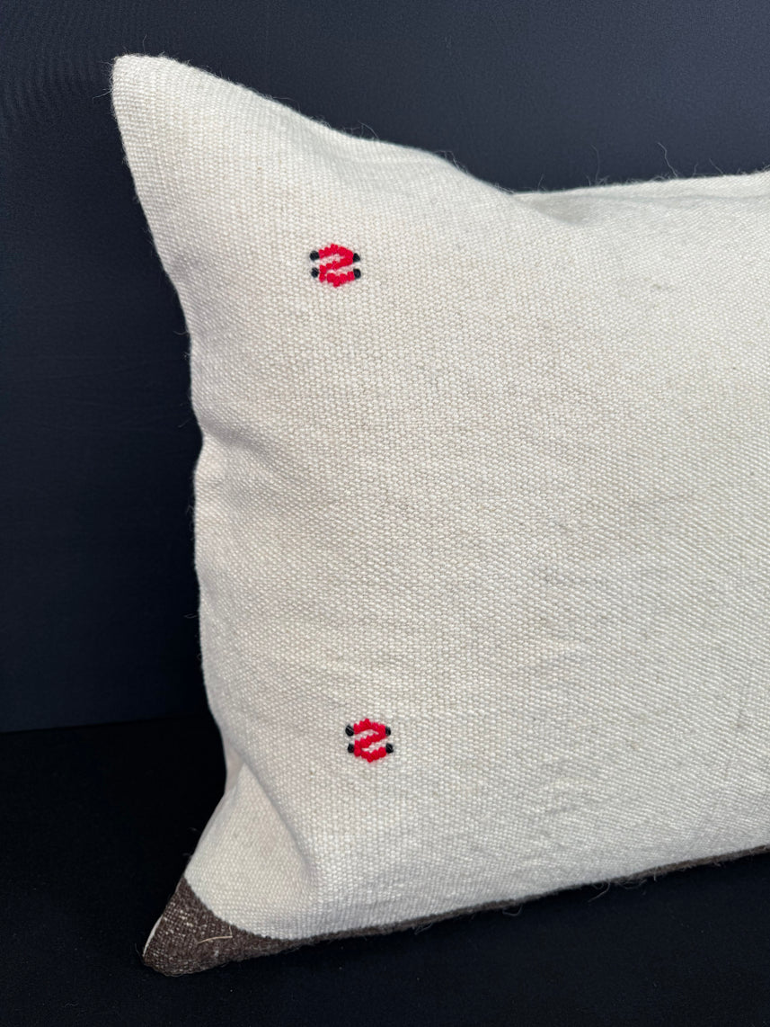 Turkish Hemp Pillow Cushion Natural Beige Brown Cushion Cover 20x20 #18170