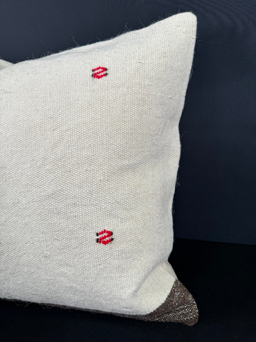 Turkish Hemp Pillow Cushion Natural Beige Brown Cushion Cover 20x20 #18170