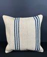 Turkish Hemp Pillow Cushion Natural Beige Blue Cushion Cover 20x20 #18163