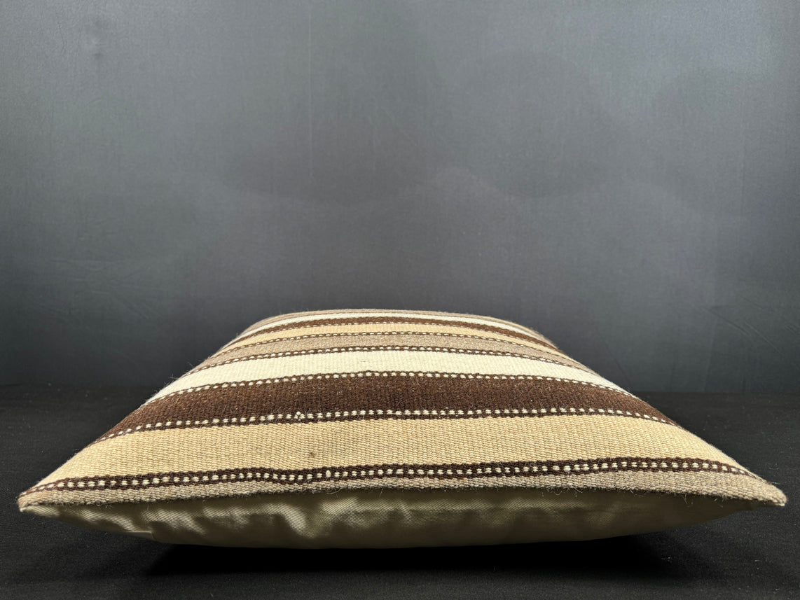 Turkish Hemp Pillow Cushion Natural Beige Brown Cushion Cover 20x20 #18178