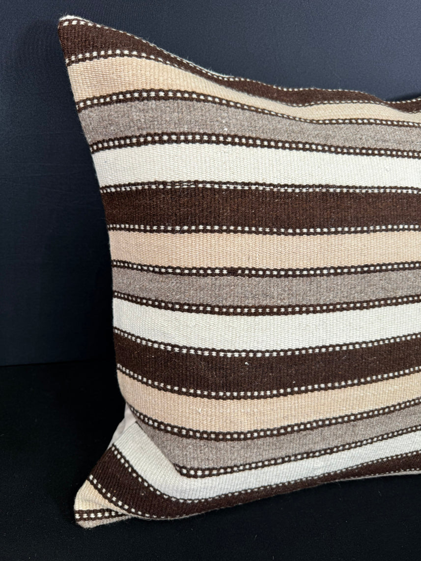Turkish Hemp Pillow Cushion Natural Beige Brown Cushion Cover 20x20 #18178