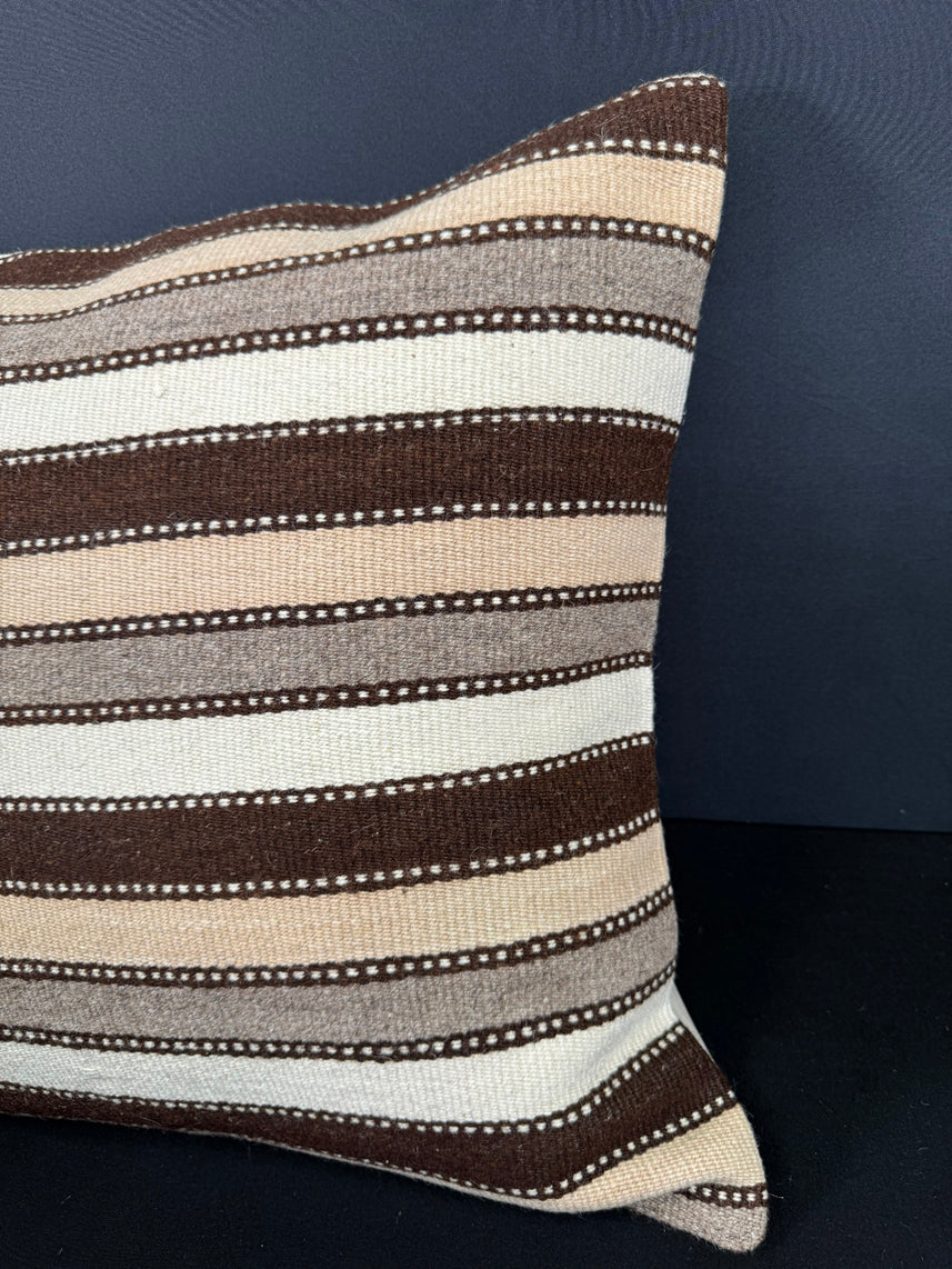 Turkish Hemp Pillow Cushion Natural Beige Brown Cushion Cover 20x20 #18178