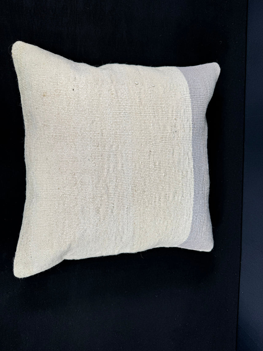 Turkish Hemp Pillow Cushion Natural Beige SkyBlue Cushion Cover 20x20 #18156