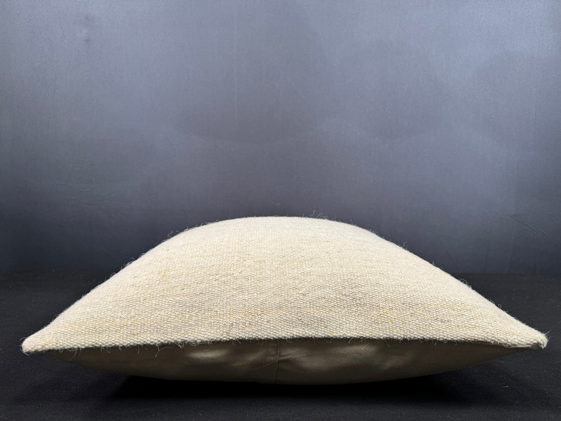 Turkish Hemp Pillow Cushion Natural Beige SkyBlue Cushion Cover 20x20 #18156