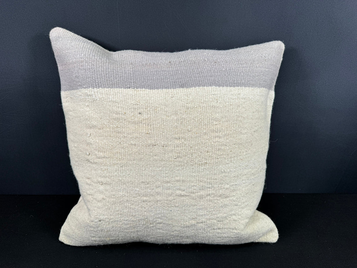 Turkish Hemp Pillow Cushion Natural Beige SkyBlue Cushion Cover 20x20 #18156