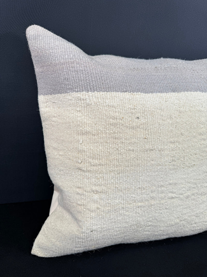 Turkish Hemp Pillow Cushion Natural Beige SkyBlue Cushion Cover 20x20 #18156