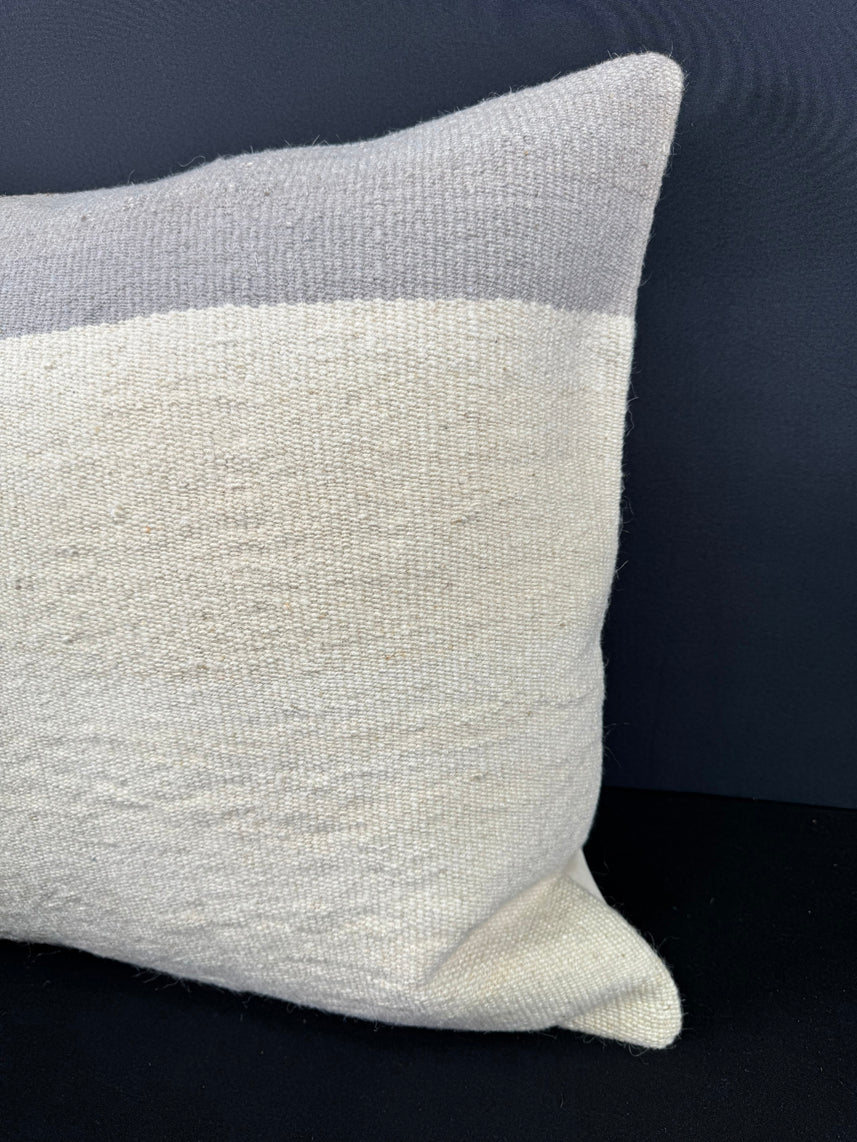 Turkish Hemp Pillow Cushion Natural Beige SkyBlue Cushion Cover 20x20 #18156