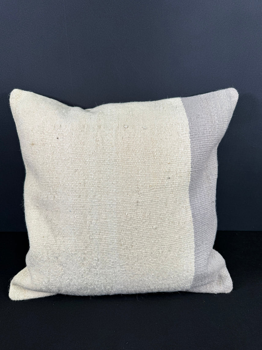 Turkish Hemp Pillow Cushion Natural Beige SkyBlue Cushion Cover 20x20 #18156