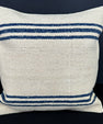 Turkish Hemp Pillow Cushion Natural Beige Blue Cushion Cover 20x20 #18176