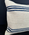 Turkish Hemp Pillow Cushion Natural Beige Blue Cushion Cover 20x20 #18176