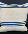 Turkish Hemp Pillow Cushion Natural Beige Blue Cushion Cover 20x20 #18171