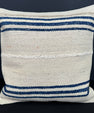 Turkish Hemp Pillow Cushion Natural Beige Blue Cushion Cover 20x20 #18166