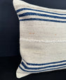 Turkish Hemp Pillow Cushion Natural Beige Blue Cushion Cover 20x20 #18166