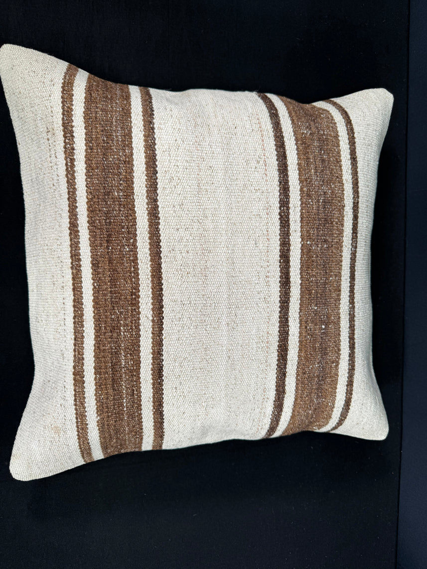 Turkish Hemp Pillow Cushion Natural Beige Brown Cushion Cover 20x20 #18184