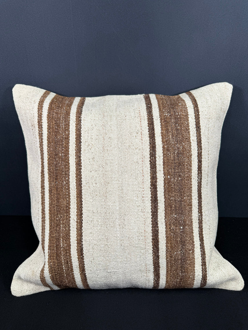 Turkish Hemp Pillow Cushion Natural Beige Brown Cushion Cover 20x20 #18184