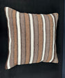Turkish Hemp Pillow Cushion Natural Beige Brown Cushion Cover 20x20 #18193