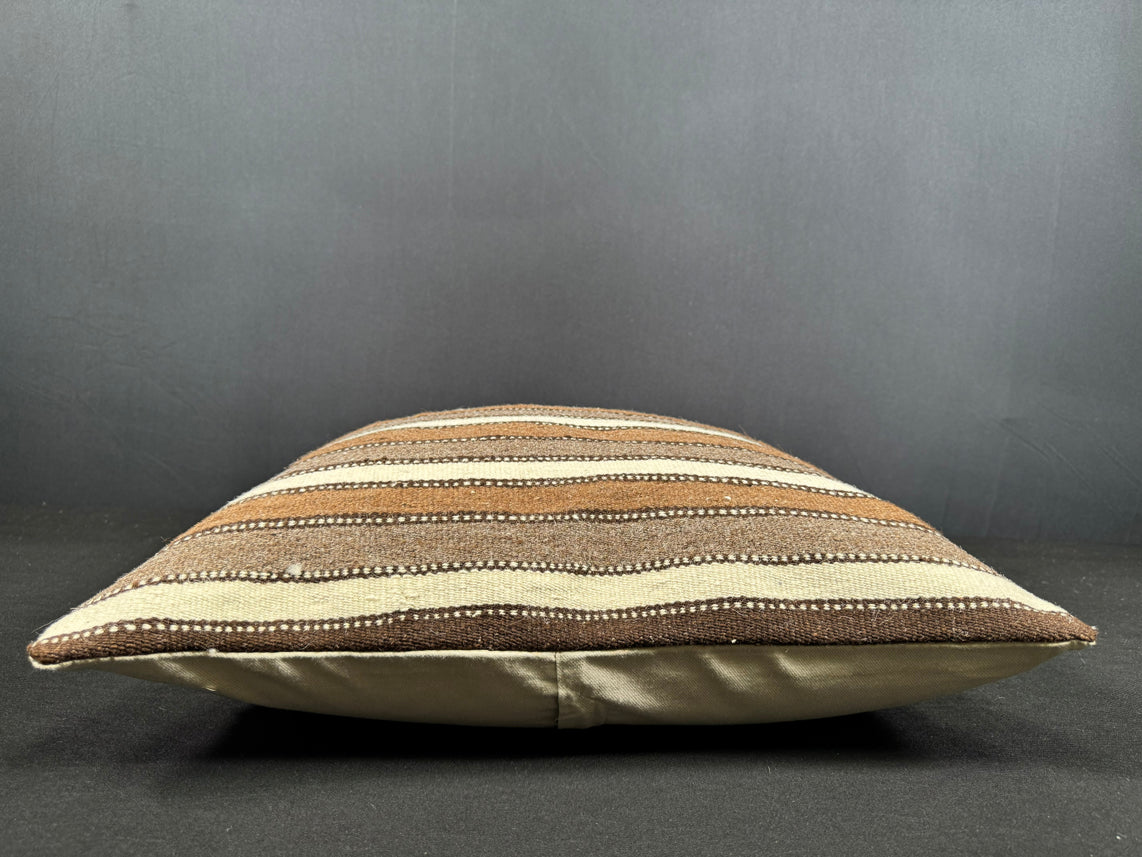 Turkish Hemp Pillow Cushion Natural Beige Brown Cushion Cover 20x20 #18193