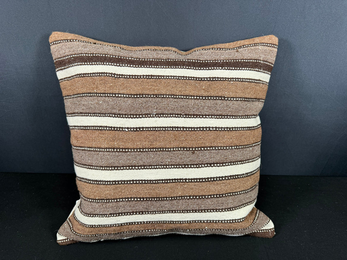Turkish Hemp Pillow Cushion Natural Beige Brown Cushion Cover 20x20 #18193