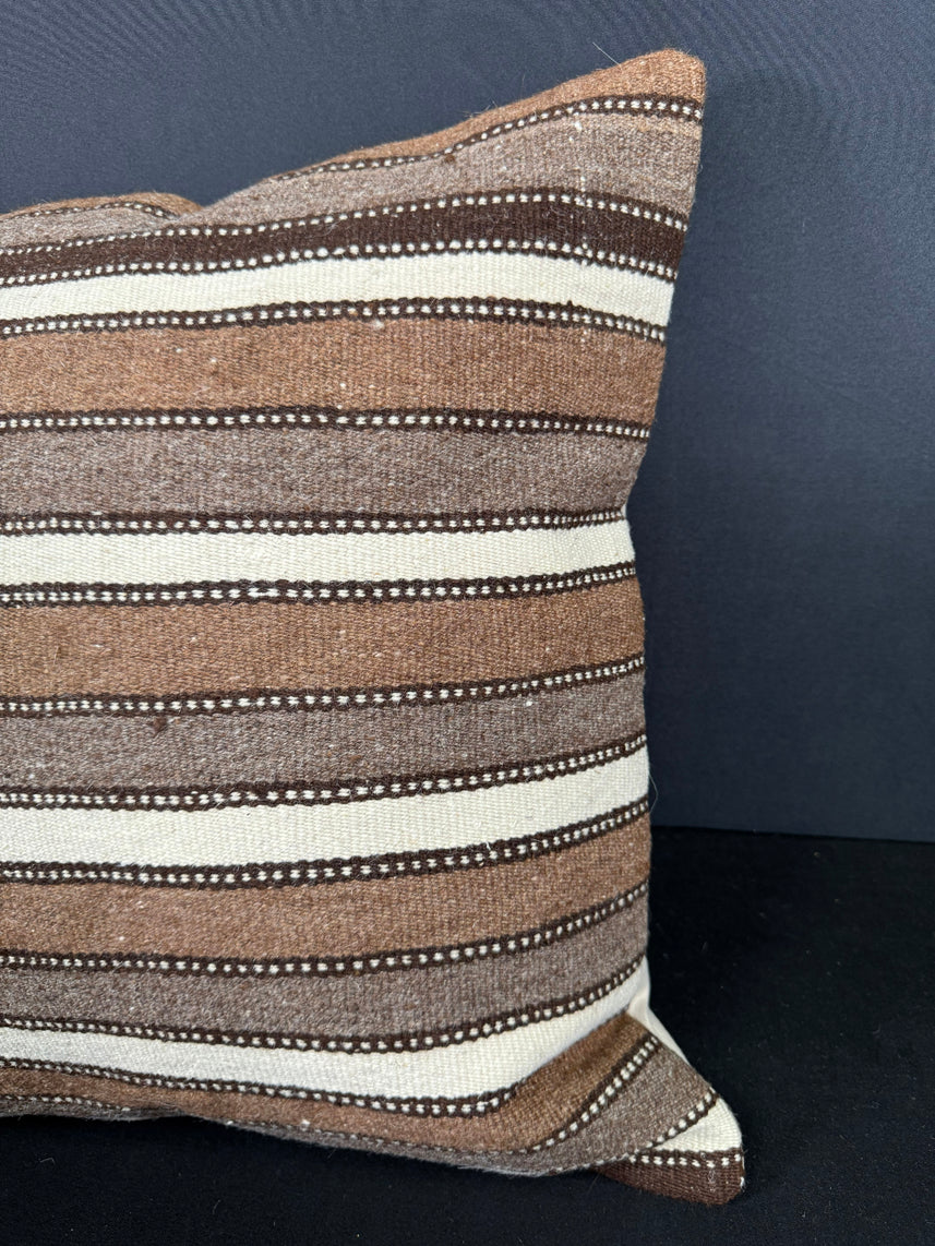 Turkish Hemp Pillow Cushion Natural Beige Brown Cushion Cover 20x20 #18193