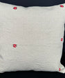 Turkish Hemp Pillow Cushion Natural Beige Red Cushion Cover 20x20 #18173