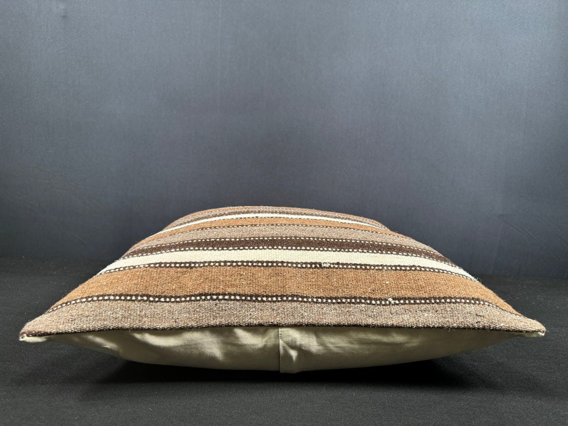 Turkish Hemp Pillow Cushion Natural Beige Brown Cushion Cover 20x20 #18190