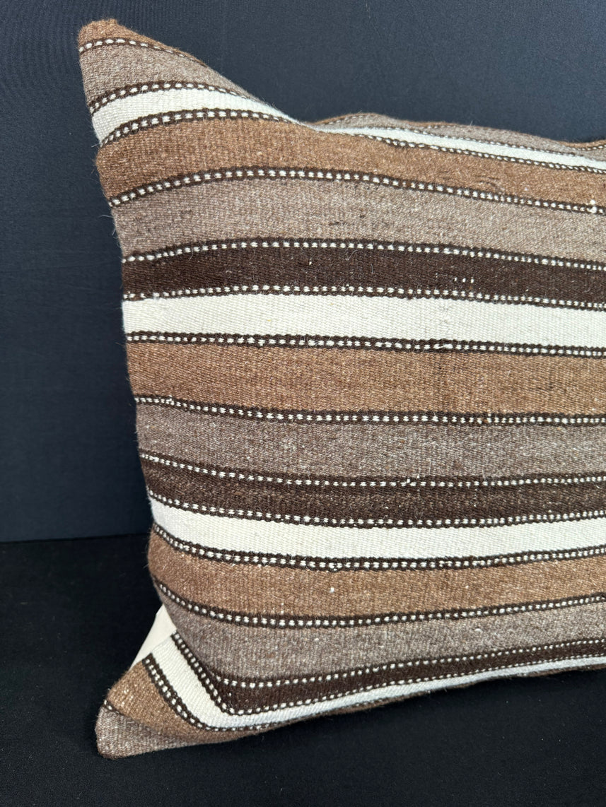 Turkish Hemp Pillow Cushion Natural Beige Brown Cushion Cover 20x20 #18190