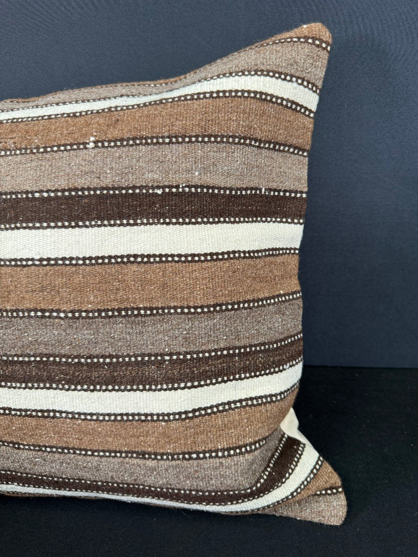Turkish Hemp Pillow Cushion Natural Beige Brown Cushion Cover 20x20 #18190