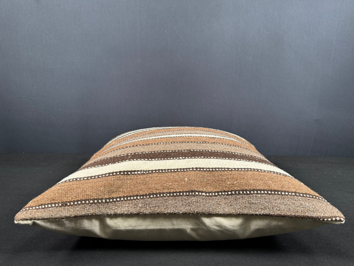 Turkish Hemp Pillow Cushion Natural Beige Brown Cushion Cover 20x20 #18188
