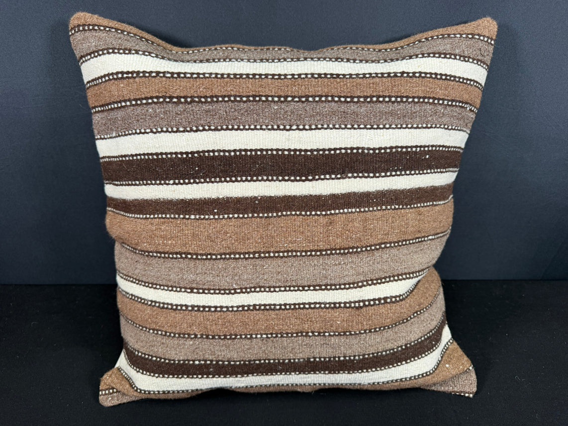 Turkish Hemp Pillow Cushion Natural Beige Brown Cushion Cover 20x20 #18188