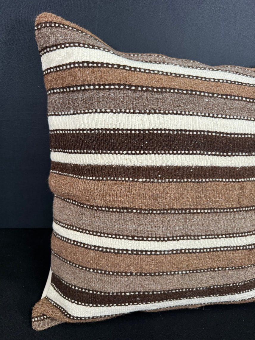 Turkish Hemp Pillow Cushion Natural Beige Brown Cushion Cover 20x20 #18188