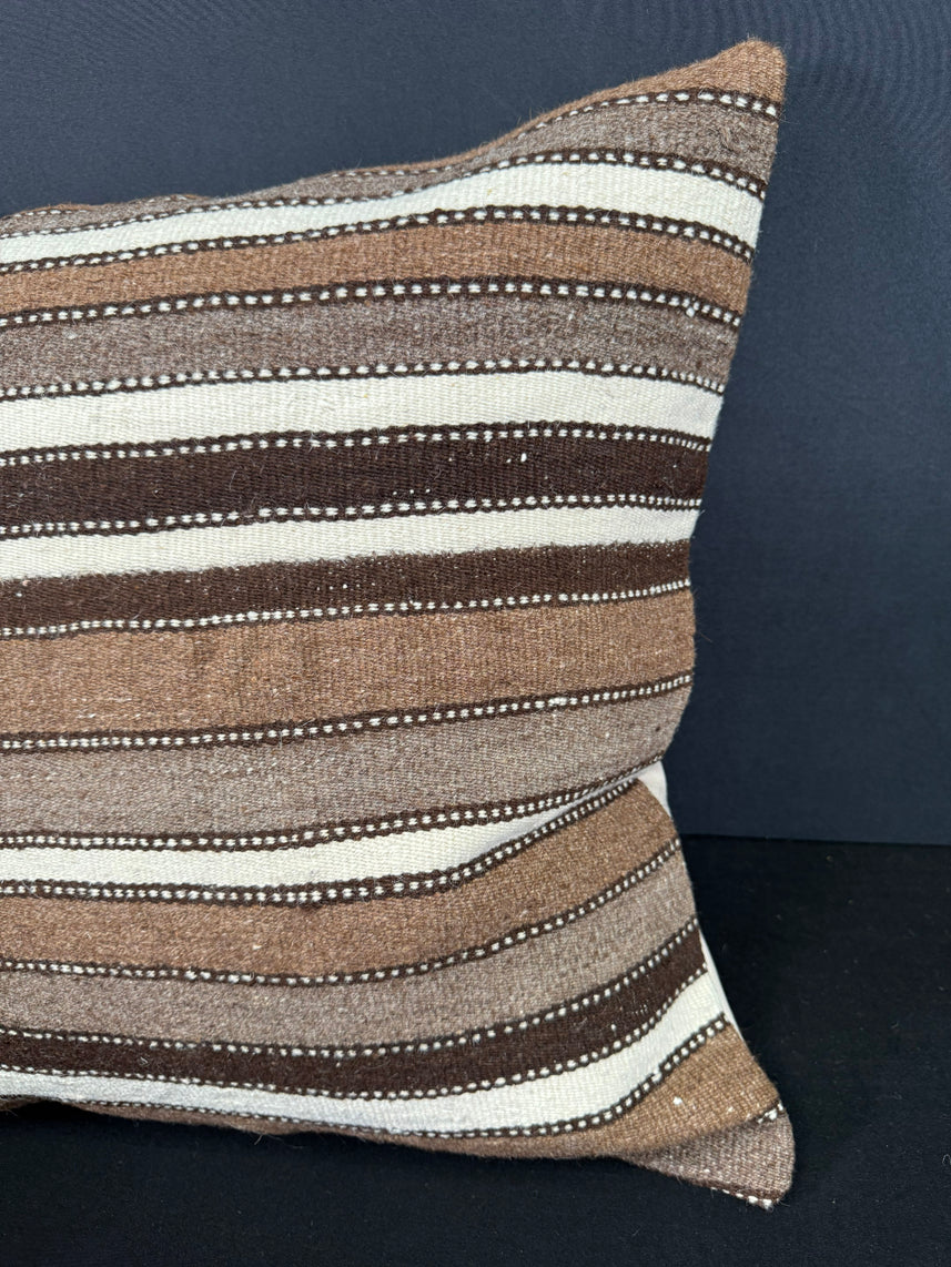 Turkish Hemp Pillow Cushion Natural Beige Brown Cushion Cover 20x20 #18188