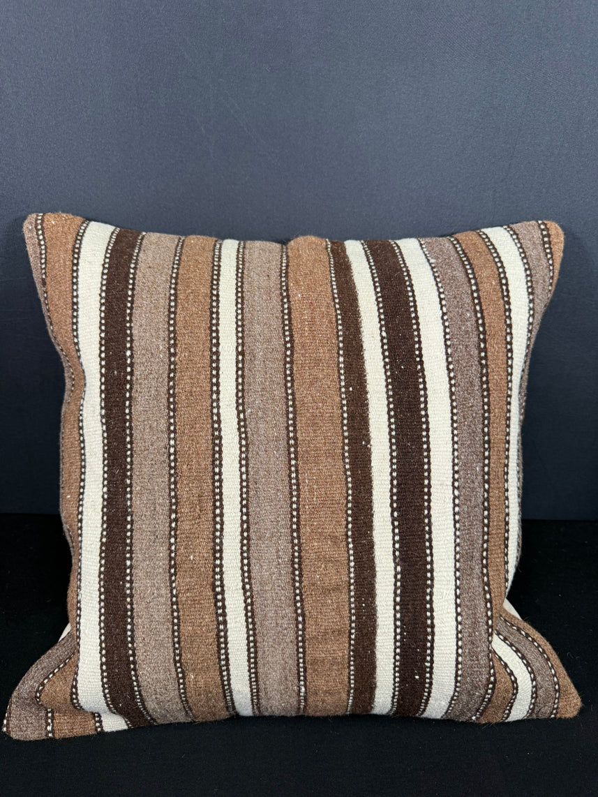 Turkish Hemp Pillow Cushion Natural Beige Brown Cushion Cover 20x20 #18188