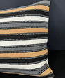 Turkish Hemp Pillow Cushion Natural Beige Black Cushion Cover 20x20 #18160