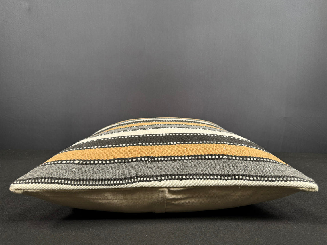 Turkish Hemp Pillow Cushion Natural Beige Black Cushion Cover 20x20 #18169