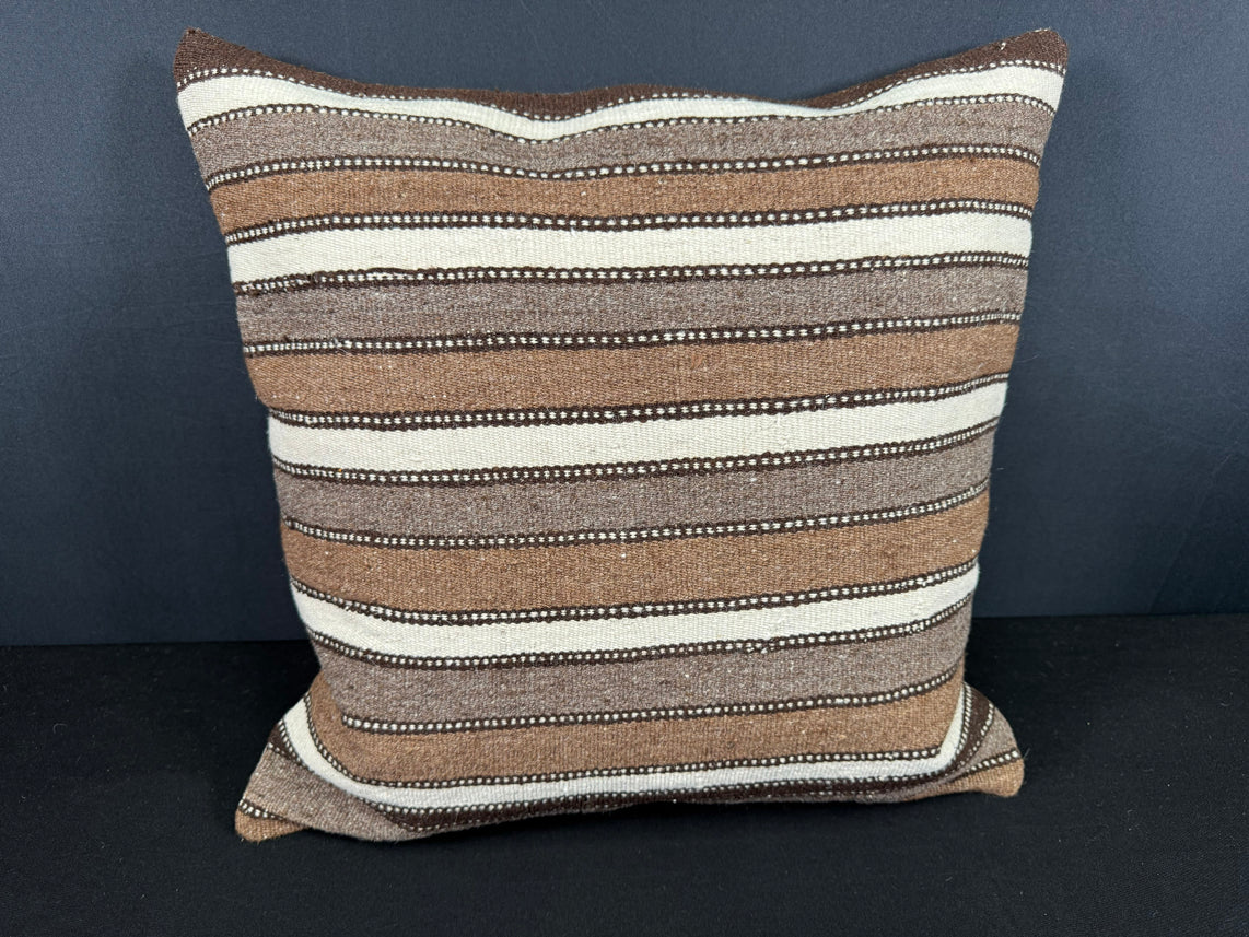 Turkish Hemp Pillow Cushion Natural Beige Brown Cushion Cover 20x20 #18145