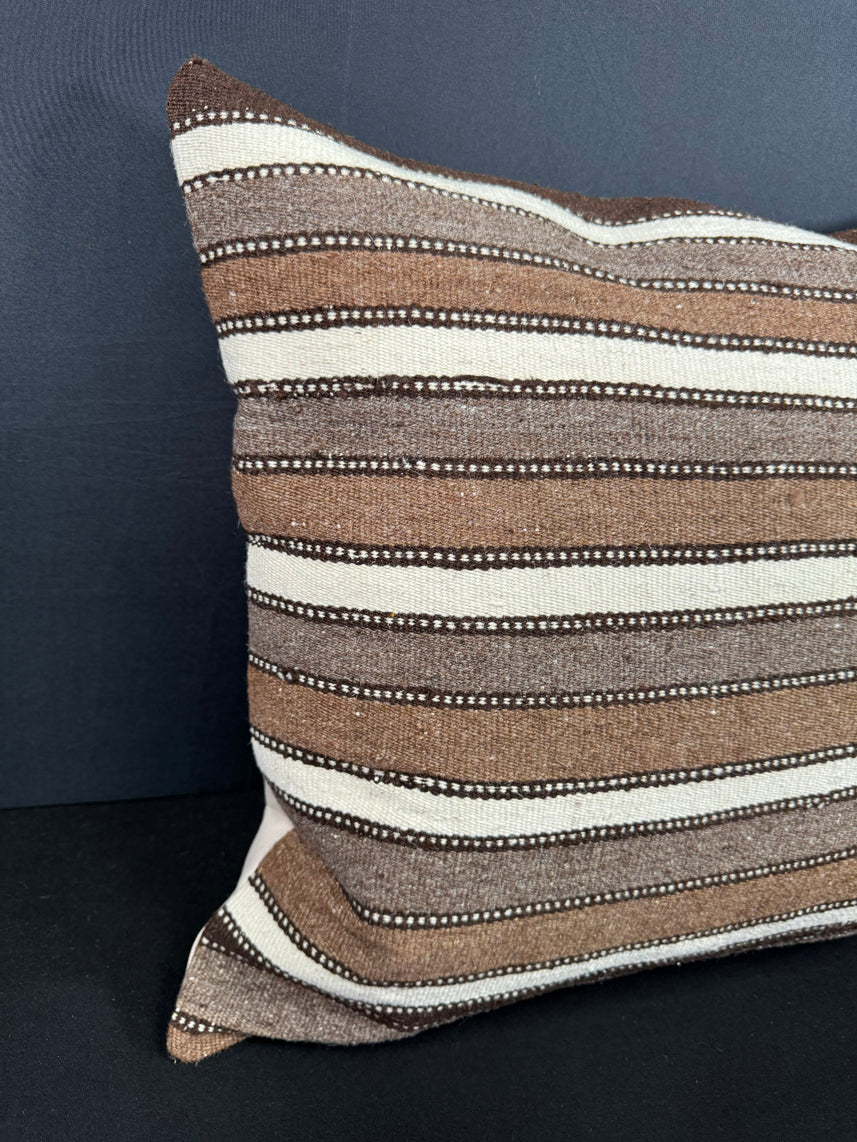 Turkish Hemp Pillow Cushion Natural Beige Brown Cushion Cover 20x20 #18145