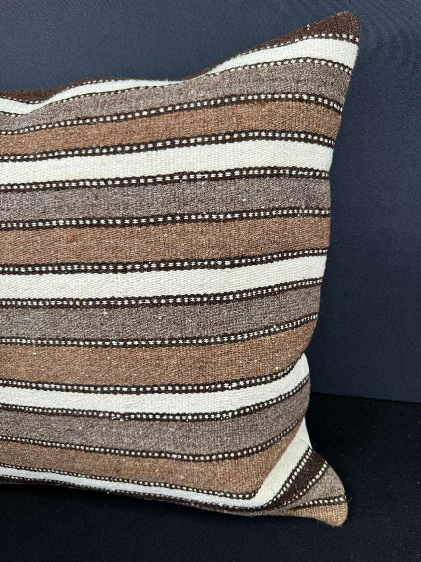 Turkish Hemp Pillow Cushion Natural Beige Brown Cushion Cover 20x20 #18145