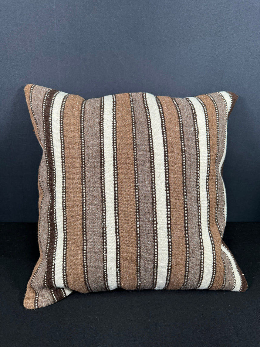 Turkish Hemp Pillow Cushion Natural Beige Brown Cushion Cover 20x20 #18145