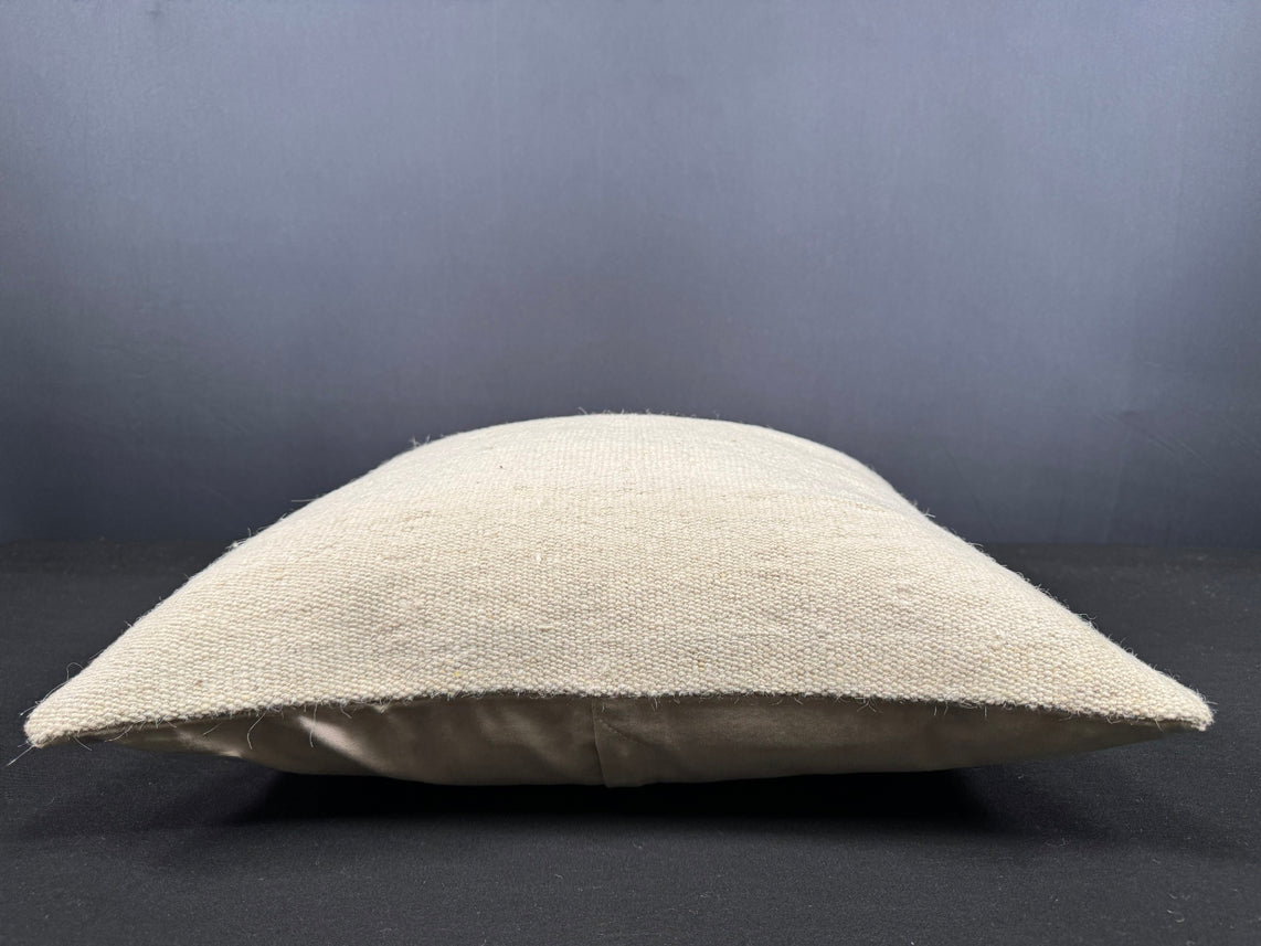 Turkish Hemp Pillow Cushion Natural Beige SkyBlue Cushion Cover 20x20 #18150