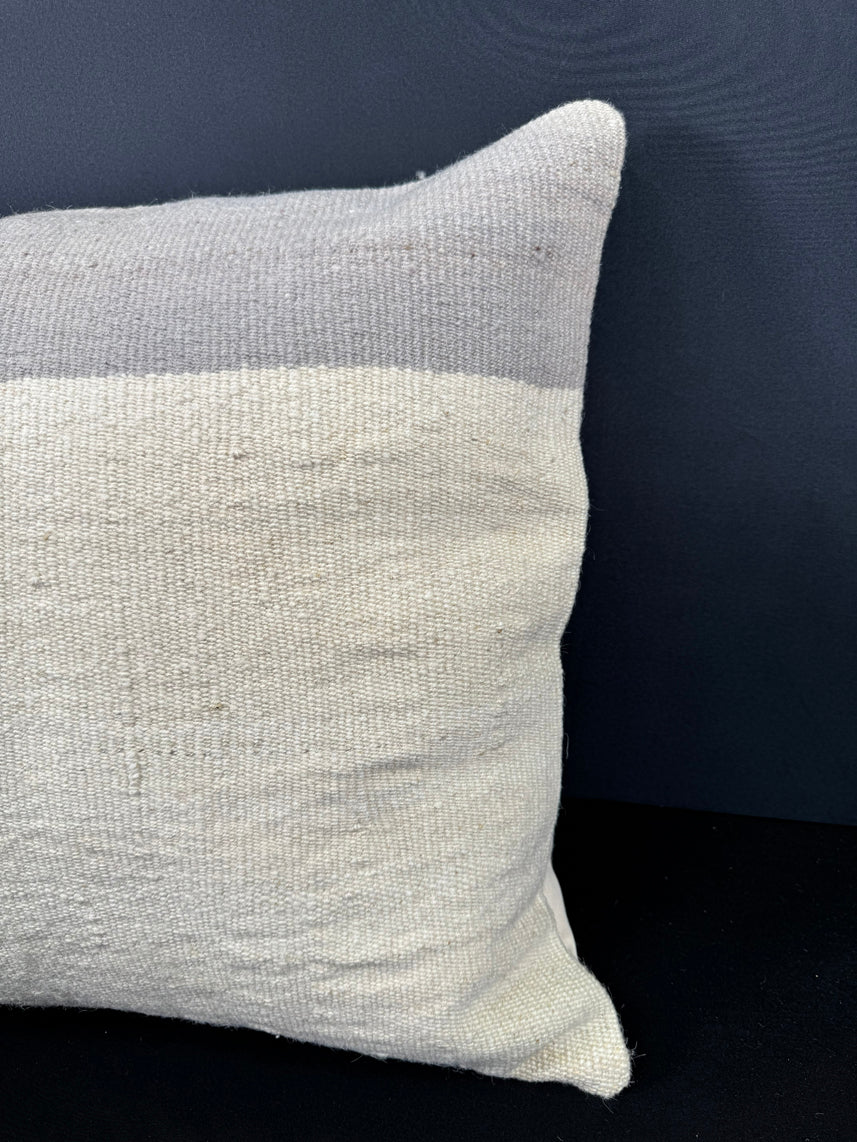 Turkish Hemp Pillow Cushion Natural Beige SkyBlue Cushion Cover 20x20 #18150